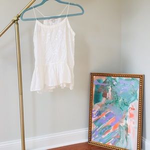 Sheer Embroidered Tank Blouse